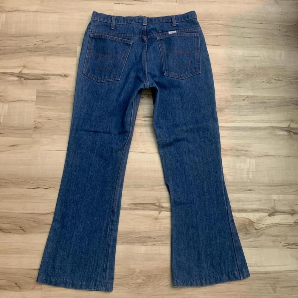 Vintage 1970s PNH blue denim flar/bell bottom jeans